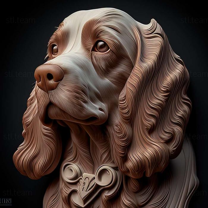3D модель Собака французького спанієля (STL)